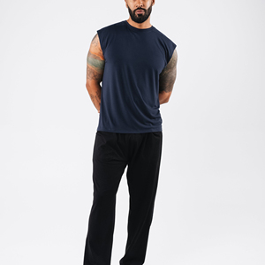 Haut extensible respirant lavé hommes Muscle entraînement débardeurs 100% coton sans manches séchage rapide pour Gym course exercice - Product Image 2