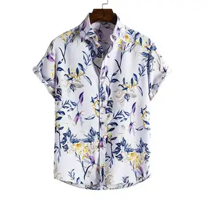New Design Custom Shirt Men Beach Wear Shirt Short Sleeve Hot Selling Beach Shirt