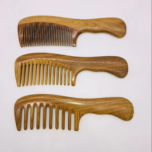 ACERCA DE MEJOR viaje portátil estilo chino hecho a mano sándalo pintado tallado peine de madera - Product Image 1