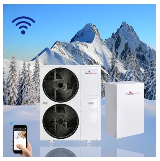 Ev ısıtma soğutma sıcak su r410a 10kw 17kw 20kw wifi kontrol dc inverter hava kaynağı mini bölünmüş ısı pompası