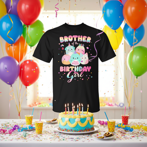 Maglietta Birthday Family Squish Squad per fratelli per celebrazioni di compleanno ed eventi familiari - Product Image 3
