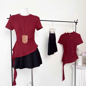 Conjunto de Camiseta Casual y Minifalda para Mujer, Diseño Premium, OEM ODM - Product Image 2
