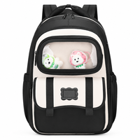 Sac à dos SUN EIGHT 18,5 pouces pour lycéens et étudiants, pour filles et garçons, avec fenêtre en peluche mignonne, pour ordinateur portable et livres, modèle 8627