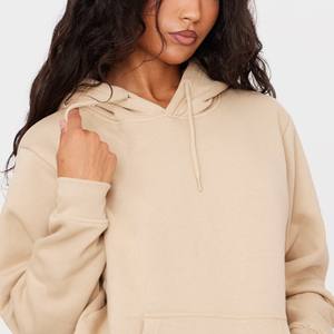 Alta Calidad Ecológica mujer 400 Gsm francés Terry cremallera Sudadera con capucha de gran tamaño manga larga sudadera cuello ancho logotipo personalizado - Product Image 2