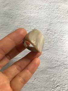 100% mejor calidad cuerno Natural anillo de cuerno de búfalo pulido fiesta joyería para aniversario de boda gran oferta Color cuerno Natural - Product Image 3