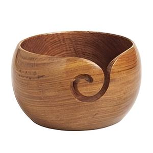 Cuenco de hilo de madera de Mango de bajo precio, cuenco de ganchillo de diseño único de madera grande para soporte de hilo, ganchillo de punto para Decoración - Product Image 3