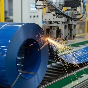 PPGI Galvanized Steel Coil BS Standard RAL5012 <b>Blue</b>-0.32mm Thickness 900mm Width 80gsm Mid Hard Roofing Application - Product Image 5