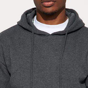 High Quality Comfortable Hem Hoodie For Men Drop Shoulder Latest Design OEM Solid Color Men's <b>Trendy</b> Winter Collection <b>Hoodies</b> - Product Image 3