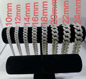 Bracelet en argent sterling 925 plaqué or blanc VVS Moissanite 20MM 8 pouces Bracelet à breloques mode - Product Image 2