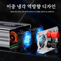 HOULI 12V 3000W 4000W Onduleur à onde sinusoïdale pure Convertisseur automatique 12V AC 220V 24V