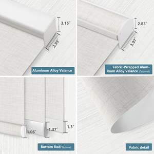 Google alexa नियंत्रण क्षैतिज सेमी-ब्लैकआउट विंडो ऑटो इलेक्ट्रिक स्वचालित मोटर चालित मोटर चालित रोलर अंधा रंग - Product Image 5