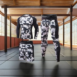 Conjunto de 4 Piezas de Rashguard Personalizado con Logotipo para MMA, Spandex/Nailon, Manga Larga, Kimono para Hombre, Jiu Jitsu, Muay Thai, Shorts, BJJ, Boxeo - Product Image 5