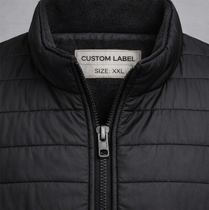 Veste matelassée noire pour homme, veste d'hiver isolée et chaude, coupe classique, taille plus, veste décontractée, rembourrage léger, vêtements d'extérieur - Product Image 5