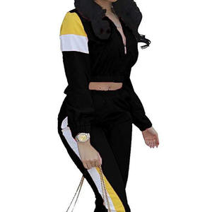 Ropa de mujer de talla grande, conjunto de dos piezas, chaquetas cortavientos, conjunto de manga larga con capucha para mujer, conjuntos de gimnasio de talla grande para mujer - Product Image 6