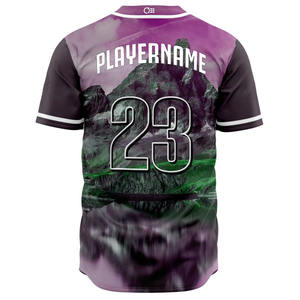 Camiseta de béisbol unisex personalizada, color personalizado, cuello en V, secado rápido, manga corta, 100% poliéster, nombre del equipo personalizado, logotipo frontal - Product Image 2