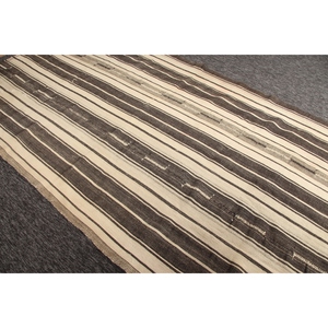 Alfombra Vintage KLM de 4.6x7.9 pies (140x240 cm), Alfombra Turca a Rayas Beige - Product Image 4