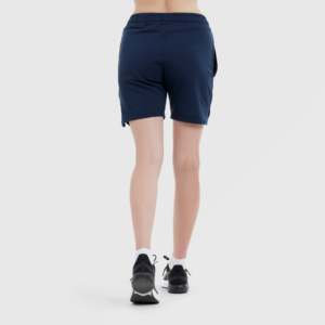 Shorts de Verano para Mujer No Limit, Color Azul Marino, Talla Pequeña, Transpirables, de Spandex, Algodón y Poliéster, con Cinturón Decorativo y Técnica de Lavado, para Verano - Product Image 2