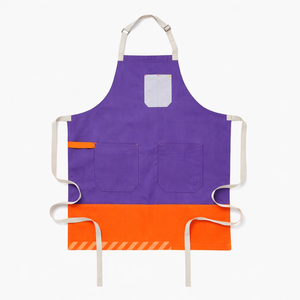 Tabliers de protection sans manches pour femmes, de haute qualité, faciles à nettoyer, pour salons de beauté et de manucure, imperméables, ajustables, 3 boutons, en coton, avec logo tendance - Product Image 2