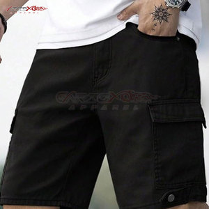 Pantalones cortos Cargo de estilo casual para hombre, pantalones cortos utilitarios de algodón 100% con diseño de bolsillo práctico y ajuste holgado para actividades al aire libre - Product Image 6
