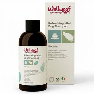 Shampoo Rinfrescante alla Menta 200 mL per Cani con OEM PL Italia RedMoringa per la Toelettatura degli Animali Domestici - Product Image 1