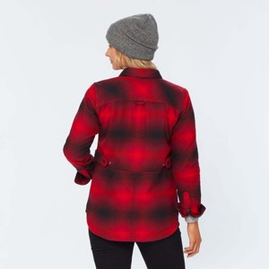 Veste longue à carreaux surdimensionnée pour femmes avec poches-confortable et confortable pour une tenue décontractée par temps frais - Product Image 3