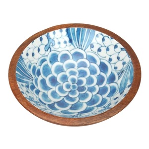 Mesa de comedor decorativa frutas verduras ensalada servidor cuenco de madera diseño novedoso acabado esmaltado cuenco de madera grande - Product Image 4