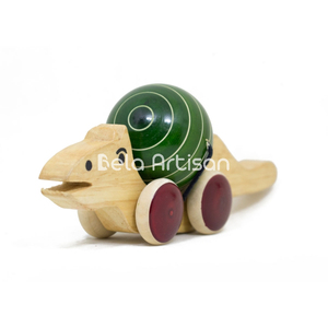 Juguete de Madera Artesanal para Niños Pequeños, Personalizado con Nombre, Madera Natural, Carro de Empuje, Regalo de Cumpleaños - Product Image 4