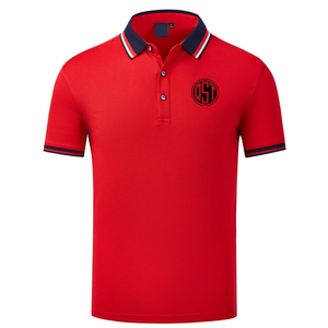 Ropa de trabajo de rendimiento de manga corta elástica de secado rápido para hombre para Polo logotipo personalizado que absorbe la humedad OEM fábrica al por mayor - Product Image 3