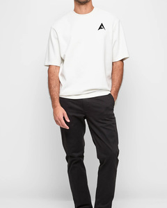 เสื้อยืดแขนครึ่งโอเวอร์ไซส์ผ้าฝ้าย100% สำหรับผู้ชายพิมพ์ลายปักโลโก้แบบดิจิทัล - Product Image 5