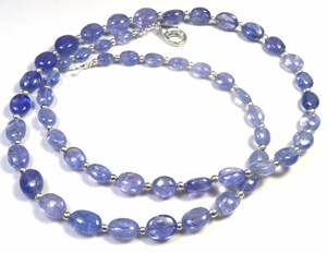 Collar de Cuentas de Tanzanita Azul 100% Natural, Forma Ovalada, Pulido, Suave, 6-9 mm, 18 Pulgadas, Alta Calidad, para DIY - Product Image 4