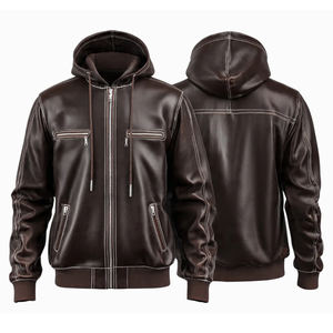 Veste bomber pour homme en tissu polyester enduit confortable et chaud, à bouton unique, streetwear, pour l'hiver 2026 - Product Image 6