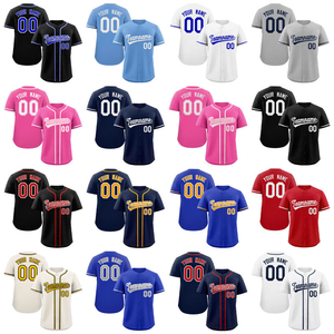 Camiseta de Béisbol en Blanco, Camiseta de Malla Retro Personalizada con Logotipo y Nombre Bordados, Ropa Deportiva para Hombre y Jóvenes, Cuello en V, Jersey de Béisbol Negro - Product Image 2