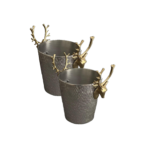 Cubo de hielo de vino de metal galvanizado hecho a mano personalizable surtido de formas/tamaños respetuoso con el medio ambiente moderno lujo más alto bebidas tinas - Product Image 1