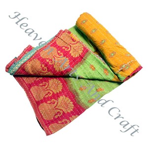 Kantha <b>Quilt</b> Gudari Kantha <b>Quilt</b> Gudari Hot Selling Wholesale Gold Supplier GD2074 Handmade Kantha <b>Quilt</b> Cotton Printed <b>Indian</b> - Product Image 5
