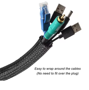 Gaine tressée en PET auto-enroulante de 12 mm pour la protection des câbles et des fils avec gaine tressée électronique. - Product Image 2