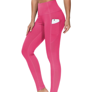 Nouveautés Leggings de yoga taille haute Logo personnalisé Leggings de yoga pour femmes Contrôle du ventre avec poches - Product Image 4