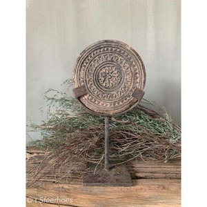 Design moderne de haute qualité Décor à la maison Accent rustique Bois Moulinet Naturel Circulaire Sculpture Stand Sculpture au moins Prix - Product Image 1