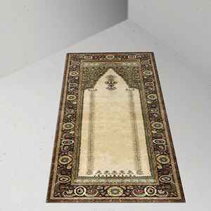 พรมลายวินเทจพิมพ์ลายคำอธิษฐาน - พรมลายตุรกี พิมพ์ลายตามสั่ง ของขวัญส่วนตัว พรมเนื้อนุ่มแบบไม่ทอ - Product Image 4