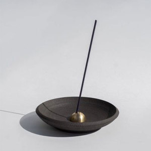 Brûleur de bâton d'encens en métal aluminium noir - Product Image 4