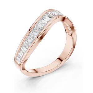 Anillo de Diamantes de Laboratorio con Corte Princesa de 0.819 CT para Mujer, Claridad VVS-VS EF, Oro de 18K, 14K, 10K y Plata 925, Color Rosa - Product Image 5