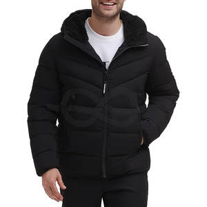 Veste bouffante avant pour hommes manteau d'hiver léger et chaud fermeture à pression design matelassé élégant coque extérieure résistante à l'eau - Product Image 1