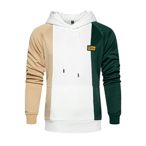 Haute qualité personnalisé hommes lourd polaire pull à capuche décontracté hiver sweats couleur bloc impression à la mode couleur impression - Product Image 4