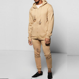 Wholesale 2024 Men's Distressed Tracksuit Custom Logo Sublimation Printed Acid Wash Sets <b>Dye</b> Techniques Easy Wear for Winter - Product Image 1