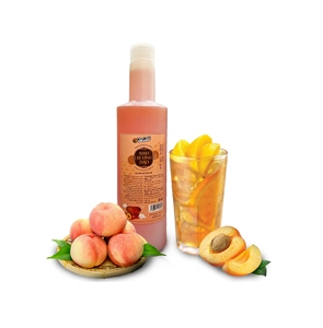 Haute qualité organique Premium pêche sirop concentré bulle lait thé populaire nourriture boisson Vietnam 10x26x10 liquide forme bouteille - Product Image 2