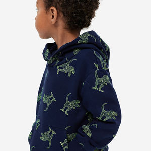 เสื้อฮู้ดแขนยาวผ้าฝ้ายสำหรับผู้ชายเสื้อมีฮู้ดคอกลมมีหลายสีสำหรับเด็กผู้ชาย - Product Image 4