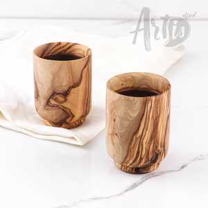 Tasse à boire en bois d'olivier de qualité supérieure faite à la main - Product Image 4