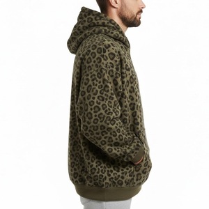 Sweat à capuche surdimensionné pour homme, imprimé léopard, tendance streetwear, produit tendance, sweat à capuche surdimensionné pour l'extérieur - Product Image 3