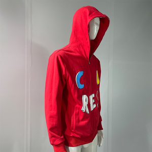 Sweat à capuche oversize noir pour homme, personnalisé, avec fermeture éclair, en polaire ornée de strass, imperméable, respirant et doublé - Product Image 3