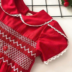 Handmade Smocked Soft Linen Dress for <b>Baby</b> Girls Casual Style for Toddler's <b>First</b> Birthday OEM Made in Vietnam - Product Image 4