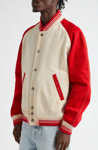 Chaqueta universitaria de poliéster con logotipo personalizado al por mayor para hombre, chaqueta bomber de béisbol universitaria con bolsillos y botones y cierre - Product Image 4